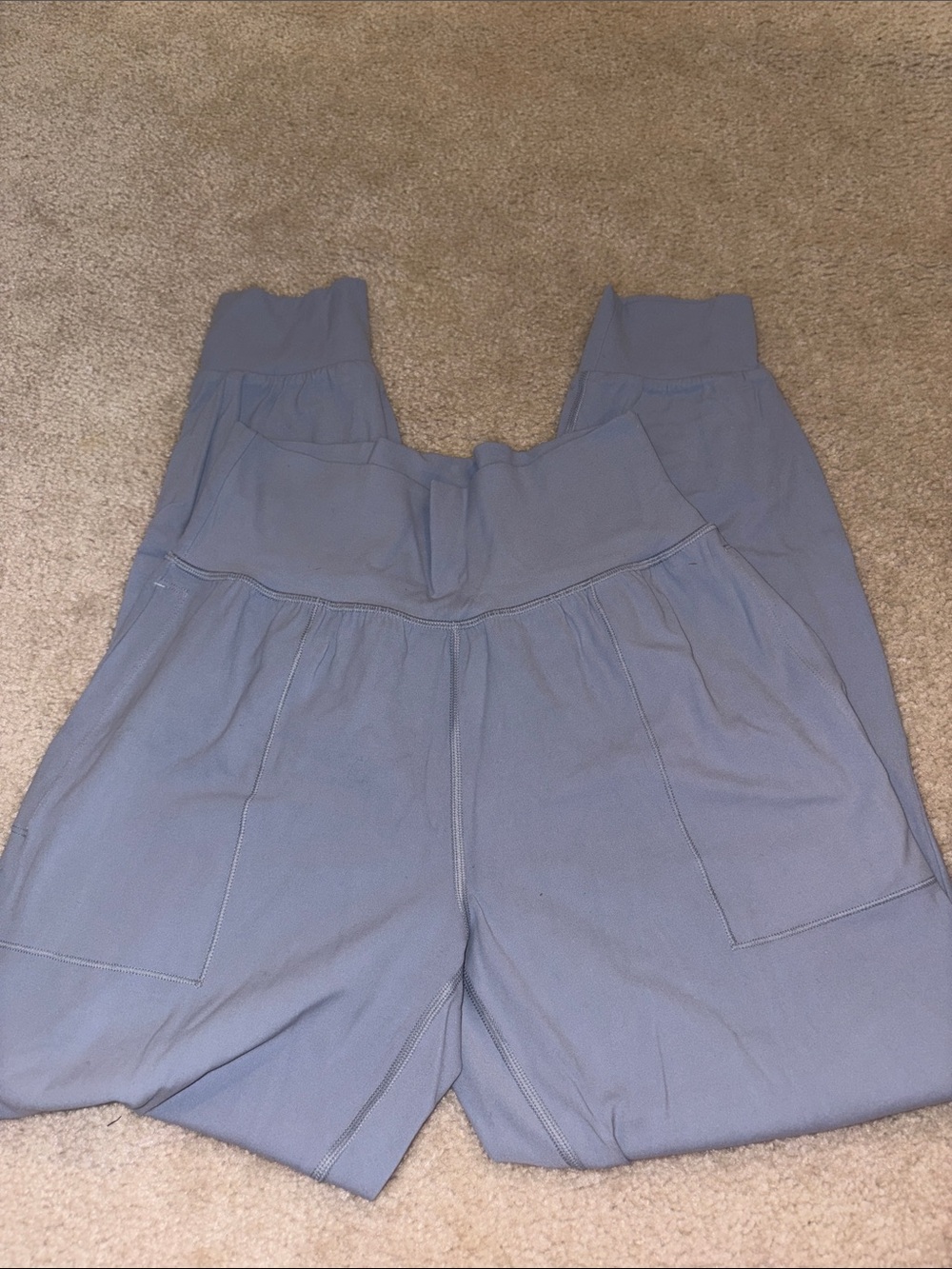 Athleta Slate Blue High-Waist Relaxed Joggers